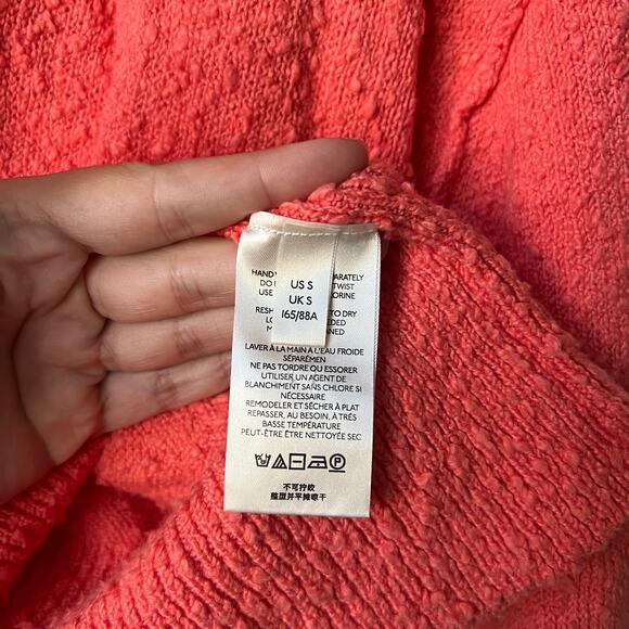 Free People Found My Friend Cardigan in Coral Orange Size S - Picture 5 of 7